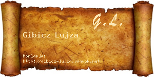 Gibicz Lujza névjegykártya